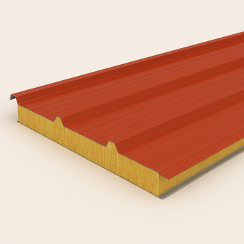 Кровельная сэндвич-панель МВ 100х1000(1000) мм светлая слоновая кость в наличии в Волгограде